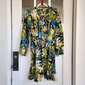 J.Crew 100% Silk Floral Print Dress, Sz XS